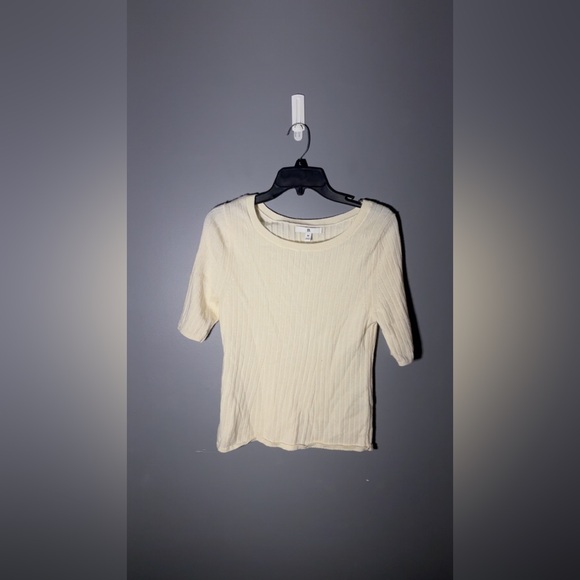 Banana Republic Ribbed Merino Wool Scoop-Neck Sweater Top Size Medium - Picture 2 of 6